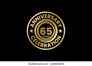 Anniversary logo template Vector design birthday celebration,  Golden anniversary emblem, Design for booklet leaflet magazine brochure poster web invitation or greeting card