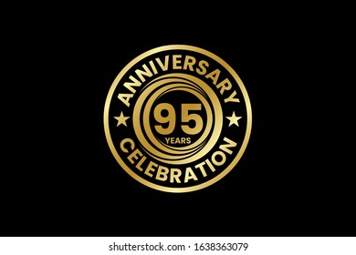Anniversary logo template Vector design birthday celebration,  Golden anniversary emblem, Design for booklet leaflet magazine brochure poster web invitation or greeting card