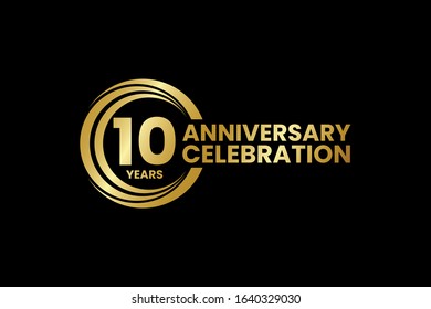 Anniversary logo template Vector design birthday celebration, Golden anniversary emblem, Design for booklet leaflet magazine brochure poster web invitation or greeting card