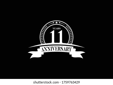 Plantilla para el logotipo del aniversario Diseño del vector celebración del cumpleaños, Diseño del folleto folleto de la revista de carteles invitación a la web o tarjeta de saludo