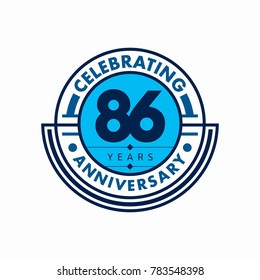 Anniversary logo template. Vector and illustration.