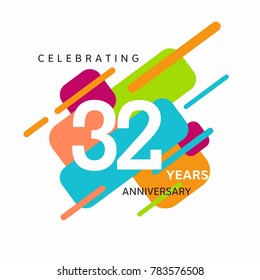 anniversary logo template. Vector and illustration.