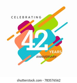 anniversary logo template. Vector and illustration.