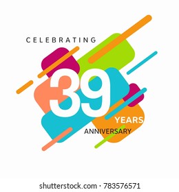 anniversary logo template. Vector and illustration.