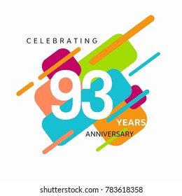 anniversary logo template. Vector and illustration.