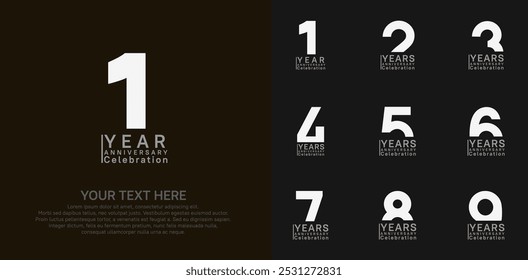 anniversary logotype style with brown and white color can be use for company celebration event
