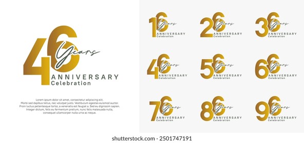 anniversary logotype vector design with brown color can be use for special moment celebration