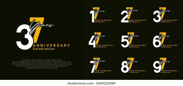 el diseño de Vector del logotipo del aniversario con el color naranja y blanco se puede utilizar para la celebración del momento especial