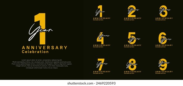 el diseño de Vector del logotipo del aniversario con el color naranja y blanco se puede utilizar para la celebración del momento especial