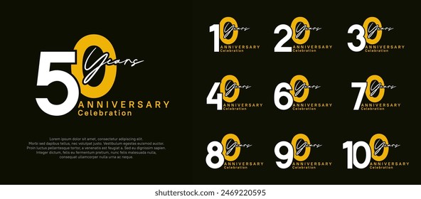 anniversary logotype vector design with orange and white color can be use for special moment celebration