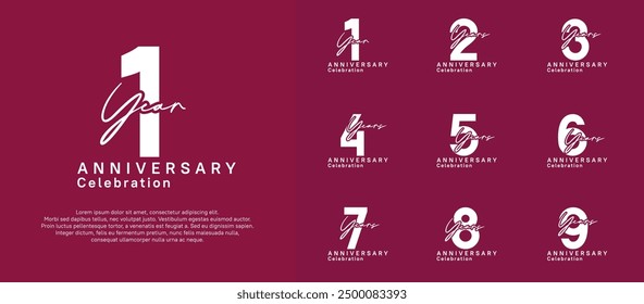 anniversary logotype vector design with white color can be use for special moment celebration