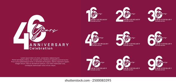 anniversary logotype vector design with white color can be use for special moment celebration