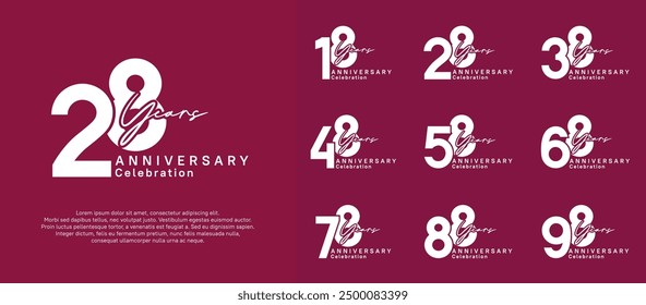 El diseño del Vector del logotipo del aniversario con el color blanco se puede utilizar para la celebración especial del momento