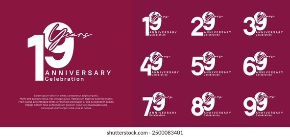 El diseño del Vector del logotipo del aniversario con el color blanco se puede utilizar para la celebración especial del momento