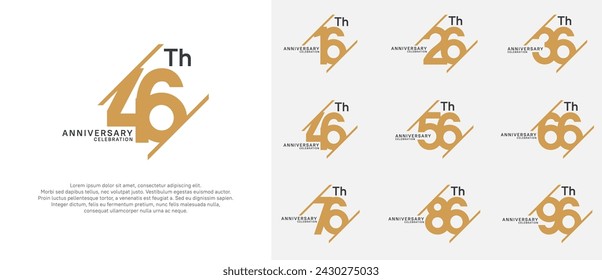 el vector del logotipo del aniversario establecido con el color marrón y negro se puede utilizar para el propósito de la celebración