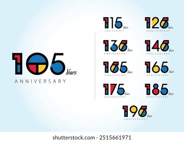 Anniversary logotype vector for special celebration day. Vector design template
