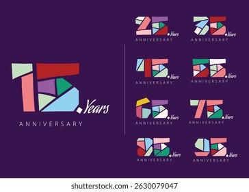Anniversary logotype vector for special celebration day. Vector design template
