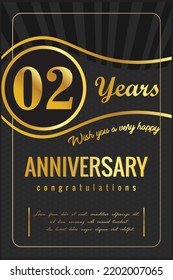 Anniversary luxury retro background 02 years