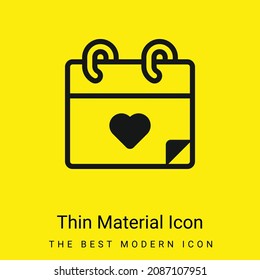 Anniversary minimal bright yellow material icon