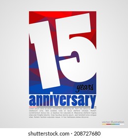 Anniversary modern colorful abstract background. Vector illustration