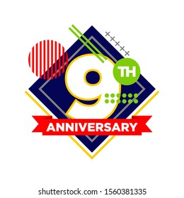 Anniversary Modern Stamp Seal for Birthday Wedding Party