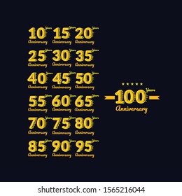 Anniversary Number For Celebrate Design