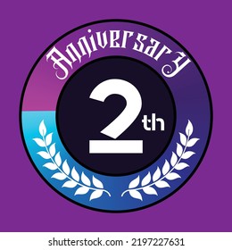 Anniversary number in the form of white numbers with futuristic design, Vector illustration.