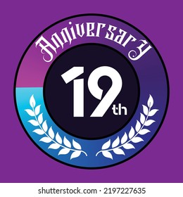 Anniversary number in the form of white numbers with futuristic design, Vector illustration.