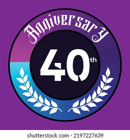 Anniversary number in the form of white numbers with futuristic design, Vector illustration.