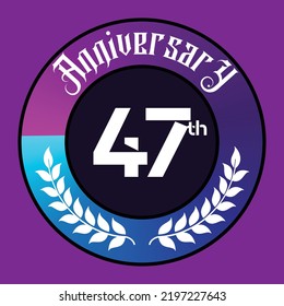 Anniversary number in the form of white numbers with futuristic design, Vector illustration.