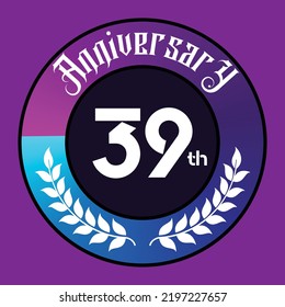 Anniversary number in the form of white numbers with futuristic design, Vector illustration.