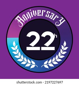 Anniversary number in the form of white numbers with futuristic design, Vector illustration.