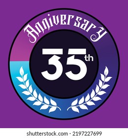 Número de aniversario en forma de números blancos con diseño futurista, ilustración vectorial.