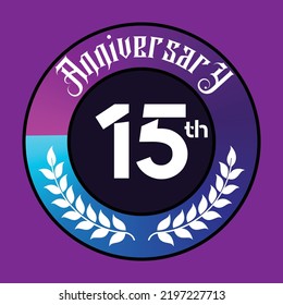 Número de aniversario en forma de números blancos con diseño futurista, ilustración vectorial.
