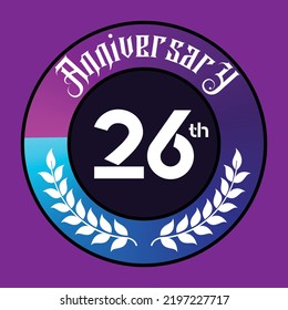 Número de aniversario en forma de números blancos con diseño futurista, ilustración vectorial.