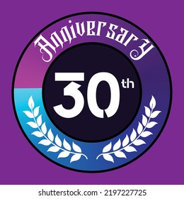 Anniversary number in the form of white numbers with futuristic design, Vector illustration.
