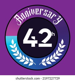 Número de aniversario en forma de números blancos con diseño futurista, ilustración vectorial.