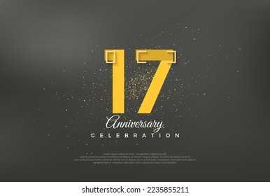 Anniversary number modern, premium vector background for 17th anniversary.
