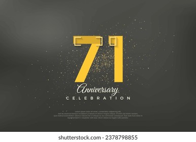 Jubiläum Nummer modern, Premium Vektorhintergrund für 71. Jubiläum. Premium Vektor für Poster, Banner, Fest Gruß.