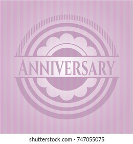 Anniversary pink emblem