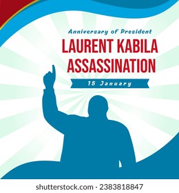 Anniversary of President Laurent Kabila's Assassination. The Day of Congo illustration vector background. Vector eps 10