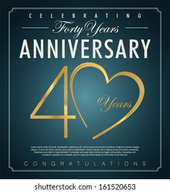 Anniversary retro background