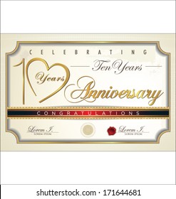 Anniversary retro background