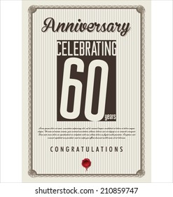 Anniversary retro background