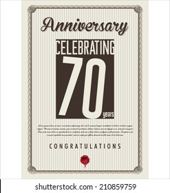 Anniversary retro background