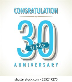 Anniversary retro background