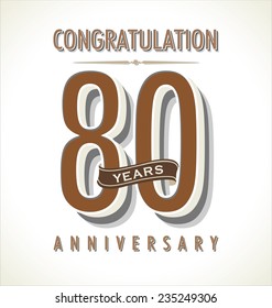 Anniversary retro background
