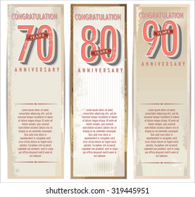 Anniversary retro background