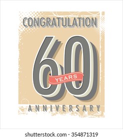 Anniversary retro background