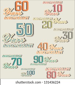 Anniversary retro design